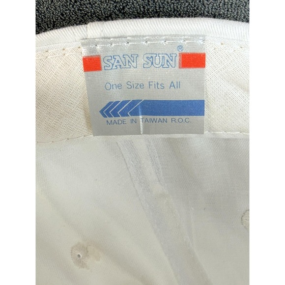 Vintage NAPA Belts Hose Hat Cap Strap Back White Rope Advertising Mens 80s - Picture 7 of 8